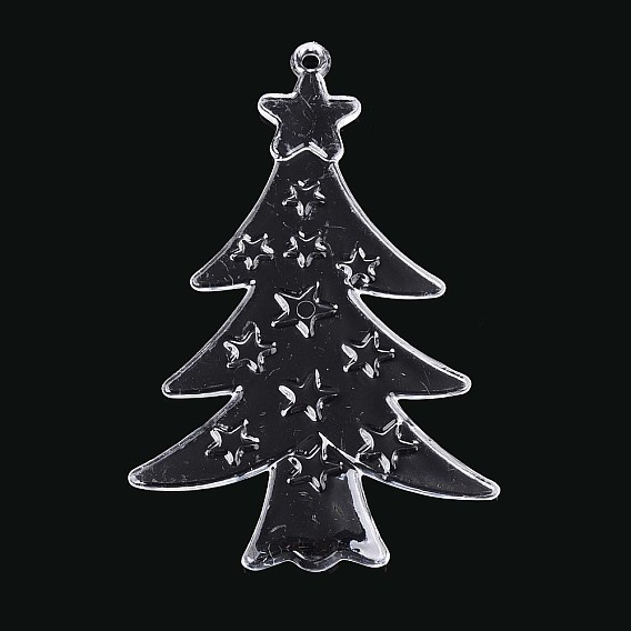 Прозрачные пластиковые большие подвески, рождественская елка