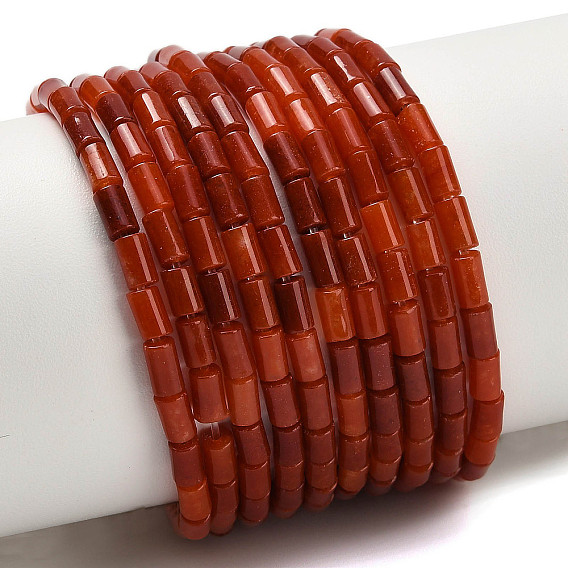 Окрашенные природные белый нефрит бисер пряди, колонка