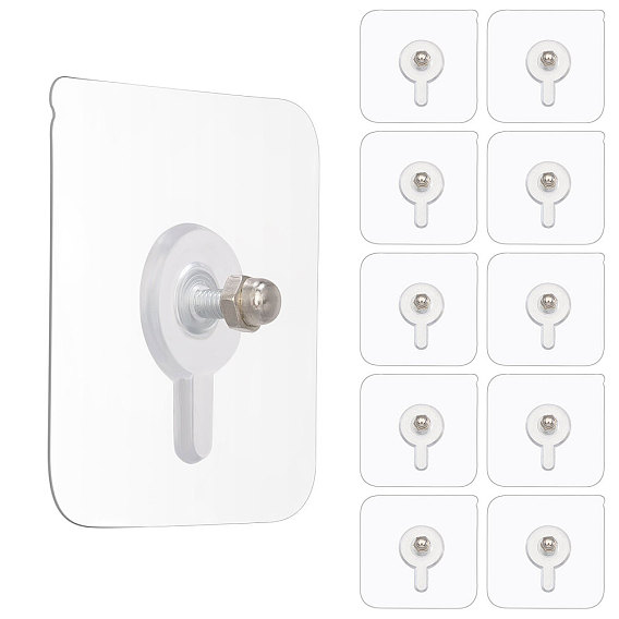 36шт. акриловые крючки-вешалки без следов, для фоторамки, квадратный