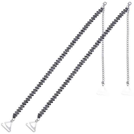 Нескользящие бретельки бюстгальтера со стразами из латуни