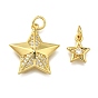 Латунные микро проложить кубического циркония подвески, звезды прелести, долговечный, стойки покрытие, без свинца и без кадмия, с целью перехода в кольце