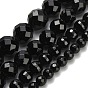 Натуральный черный турмалин бисер нитей, граненые, круглые