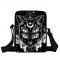 Nylon Crossbody Bags, Gothic Style Messenger Bag for Wiccan Lovers