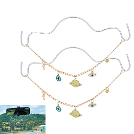 2шт алюминиевые цепи подвесное украшение, злые глаза, Сплав с подвесками