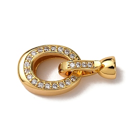 Латунное микропейв, прозрачный кубический цирконий, складные застежки, без никеля , овальные