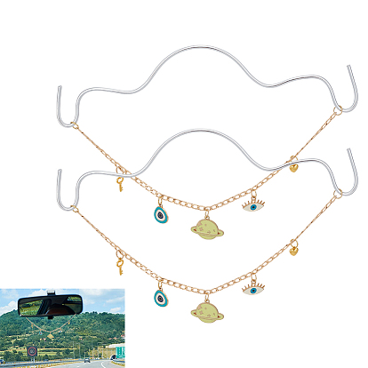 2шт алюминиевые цепи подвесное украшение, злые глаза, Сплав с подвесками