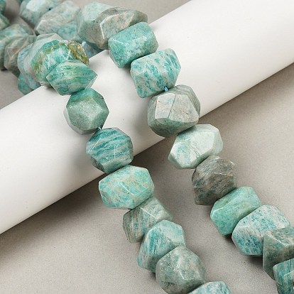 Природных амазонит бисер нитей, граненые, самородки