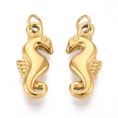 304 подвески из нержавеющей стали, с целью перехода в кольце, очарование морского конька, ионное покрытие (ip)