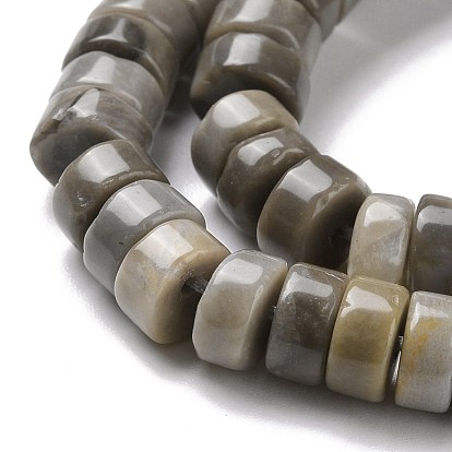 Natural Agate Beads Strands, Heishi Beads, Flat Round/Disc