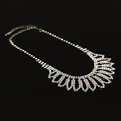 Sparkling Multi-Row Diamond Necklace for Women - Fashion Accessory N153