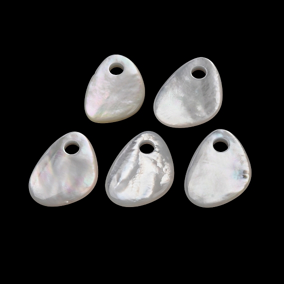 Natural White Shell Pendants, Triangle Charm