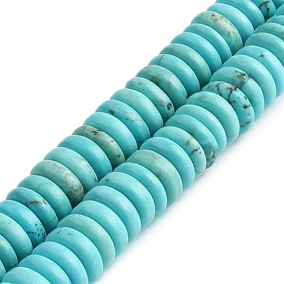 Природные Говлит бисер нитей, окрашенные, рондель