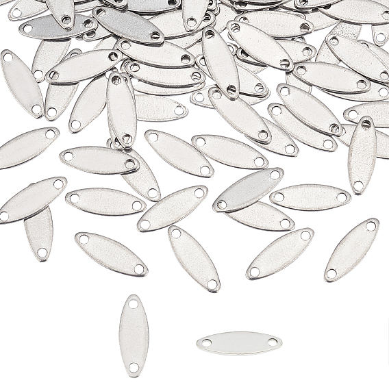 120Pcs 201 Stainless Steel Links Connectors, Oval