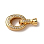 Латунное микропейв, прозрачный кубический цирконий, складные застежки, без никеля , овальные