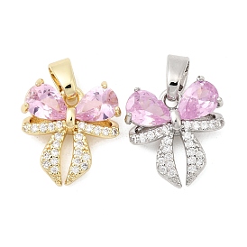 Латунные микро проложить кубического циркония подвески, бантом