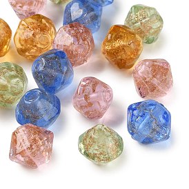 Бусины ручной работы бусины золотого песка, двухконусные