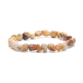Natural Gemstone Beaded Stretch Bracelet for Women