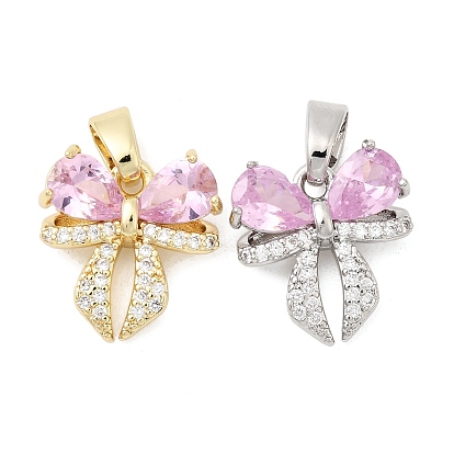 Латунные микро проложить кубического циркония подвески, бантом