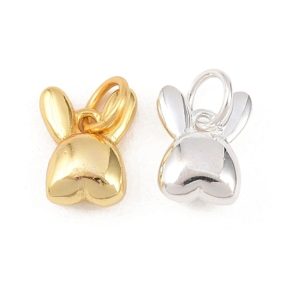925 серебряные шармы, кролик, с печатью 925