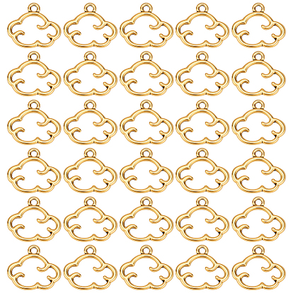 200Шармы из сплава в тибетском стиле, без свинца и без кадмия, облако