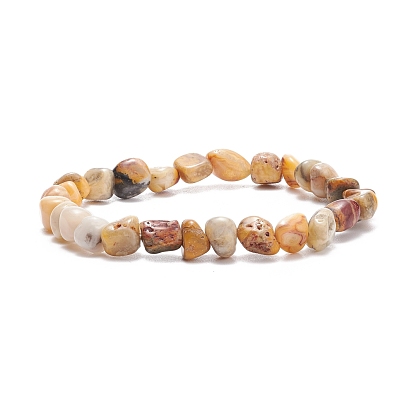 Natural Gemstone Beaded Stretch Bracelet for Women