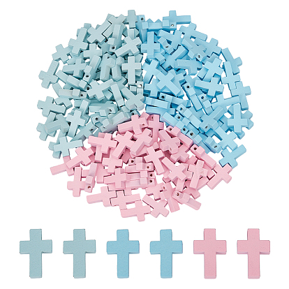 3 сумки 3 цвета крашеные деревянные подвески, религия крест прелести