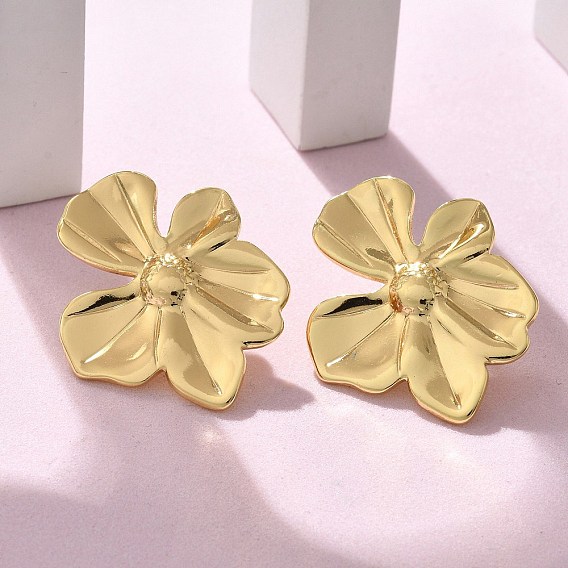 304 из нержавеющей стали серьги, ионное покрытие (ip), цветок