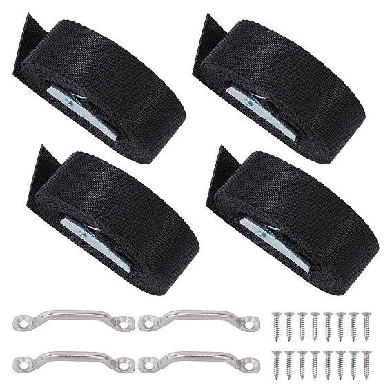 Elastic Adjustable Luggage Straps, with 316 Surgical Stainless Steel Drawer Knobs, and 304 Stainless Steel Screws