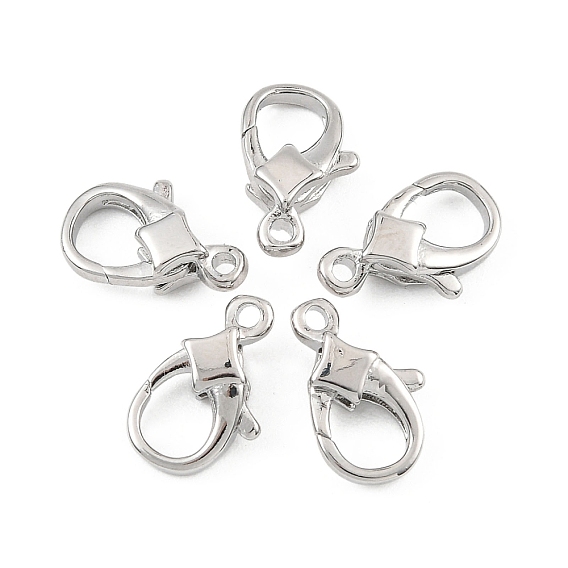 SHEGRACE Brass Lobster Claw Clasps, Cadmium Free & Nickel Free & Lead Free