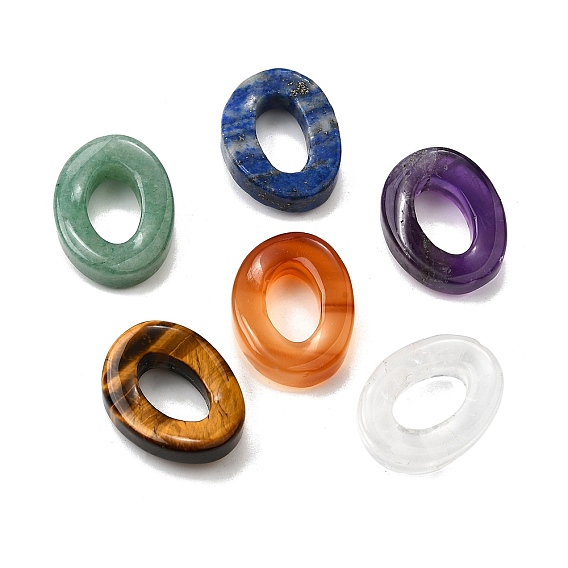 Природных драгоценных камней подвески, овальные амулеты