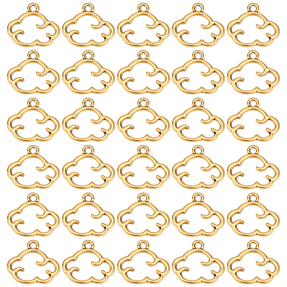 200Шармы из сплава в тибетском стиле, без свинца и без кадмия, облако