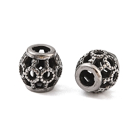 304 Stainless Steel European Beads, Large Hole Beads, Round