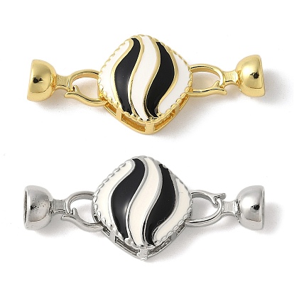 Застежки-застежки из латуни с эмалью, без свинца и без кадмия, долговечный, стойки покрытие, квадратный