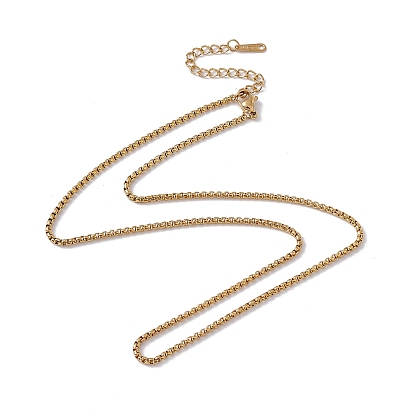201 Stainless Steel Box Chain Necklace for Men Women
