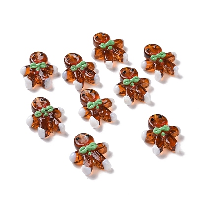 Gingerbread Man Handmade Lampwork Beads