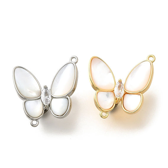 Латунный паве из прозрачного кубического циркония с застежками, без кадмия, без никеля и без свинца, с оболочкой, бабочка