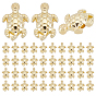 80Pcs Rack Plating Alloy Beads, Cadmium Free & Lead Free, Tortoise