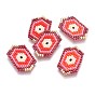 Handmade Japanese Seed Beads, with Japan Import Thread, Loom Pattern, Hexagon