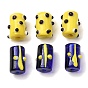 Handmade Bumpy Lampwork Beads, Column with Dot