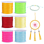 6 rollos 6 cordón de nudo chino de nailon de colores, Cordón de nailon para joyería para hacer joyas.