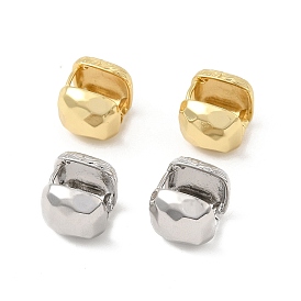 Brass Rhombus Hoop Earrings for Women