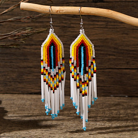 Bohemian Tassel Dangle Earrings for Women, Beach Vacation Gift for Bestie