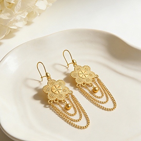 Brass Hoop Earrings for Women, Golden