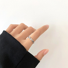 Minimalist Letter Ring for Fashionable Women - High-end Design with Open Mouth Index Finger Jewelry