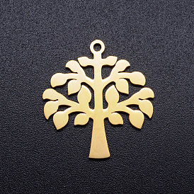 Pendentifs en acier inoxydable, arbre de la vie