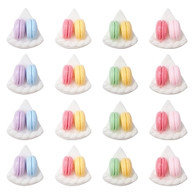 30 Кабошоны из непрозрачной смолы, имитирующие пищевые продукты, Треугольный торт с макаронами