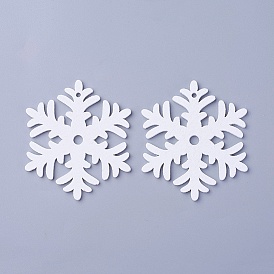 Poplar Wood Pendants, Dyed, Snowflake