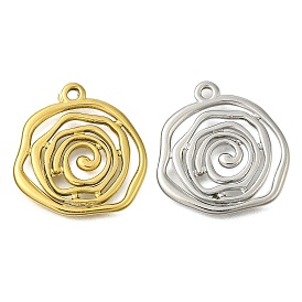 304 подвески из нержавеющей стали, вихревой плоский круглый брелок