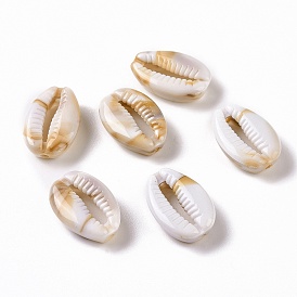 Perles acryliques, style de pierres fines imitation, coquille