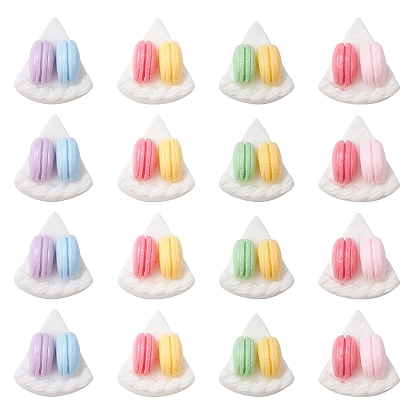 30 Кабошоны из непрозрачной смолы, имитирующие пищевые продукты, Треугольный торт с макаронами